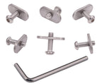 Meter Star 6 Pcs 304 Stainless Steel Kayak Rail Screws & M6 Track Nuts Rail Hardware Gear Mounting Replacement Kit For Kayaks Ca