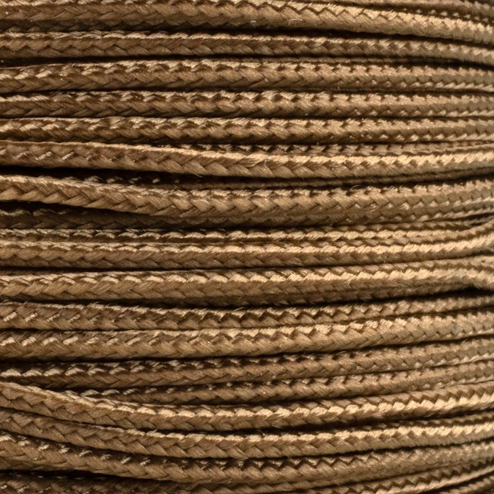 Paracord Planet Micro Paracord - Thin Braided Cord For Crafting, Fishing, And Diy Projects In 125 Ft Spools - Coyote Brown