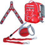 Mdxone Kids Snowboard Ski Harness Trainer With Retractable Leash And Absorb Bungees (Red) Winter 21-22 Yetis Logos