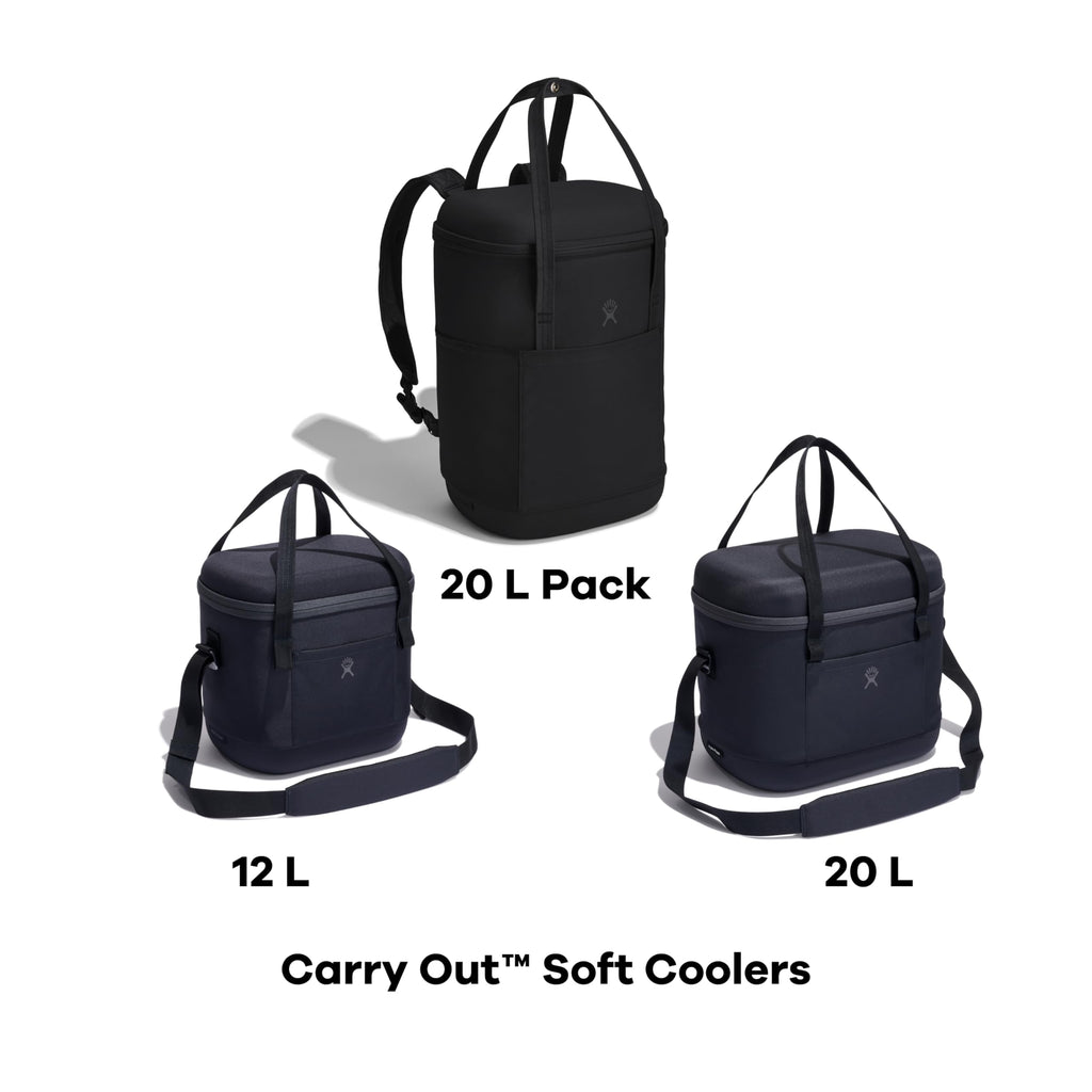 Hydro Flask Cooler Bag - Insulated Portable Soft Cooler - 12 L Capacity in Black