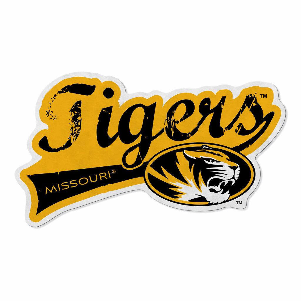 Rico Industries Ncaa Missouri Tigers Distressed Shape Cut Pennant - Home And Living Room D  Cor - Soft Felt Ez To Hang