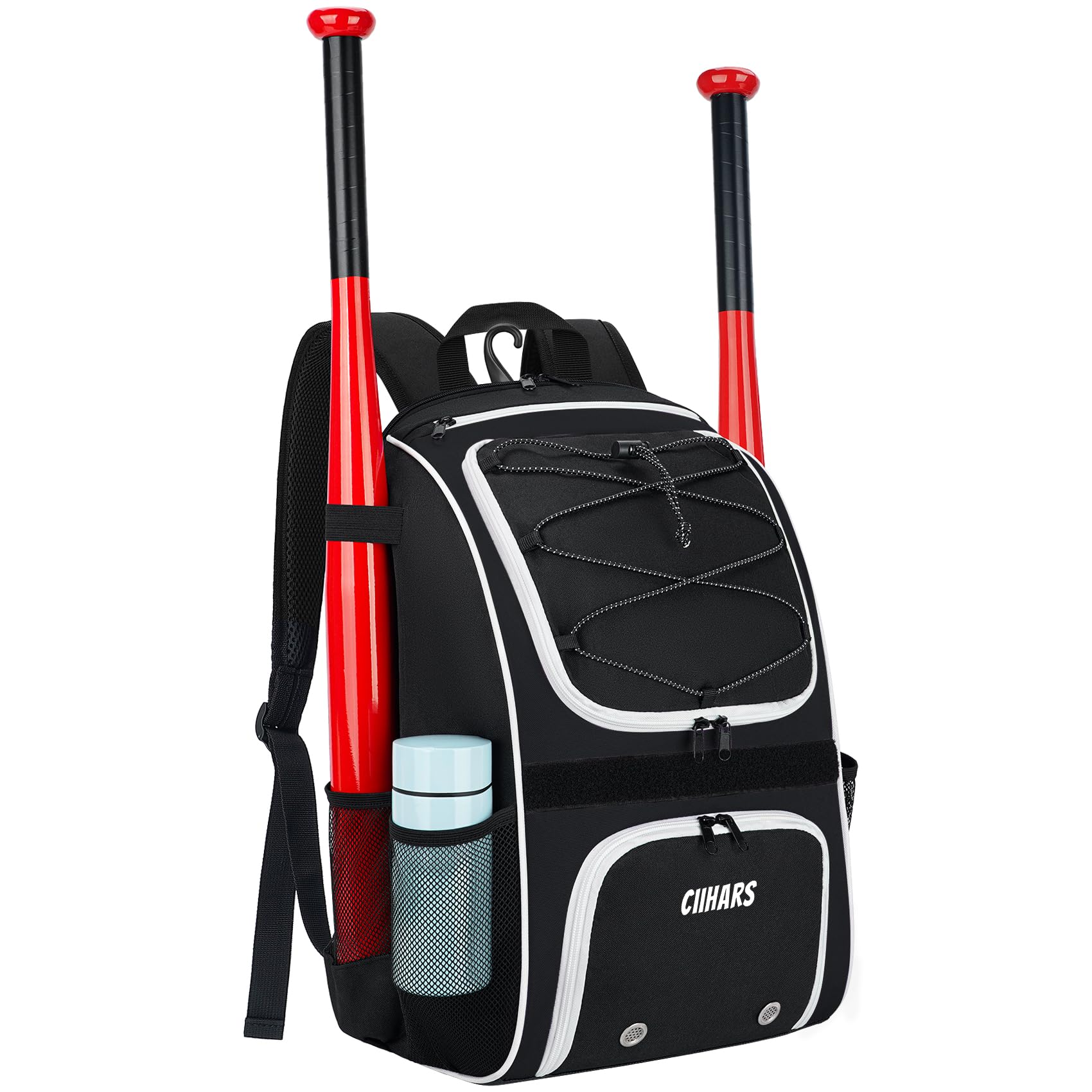 Ciihars Youth Baseball Bag - Baseball Backpack Bat & Glove Holder, T-Ball & Softball Equipment & Gear,Large Main Compartment for