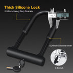 Dinoka Large Bike U Lock Combination With Keys,16Mm U Lock For Bicycle With 4Ft Flex Bike Cable And Mounting Bracket,U Bolt Bike