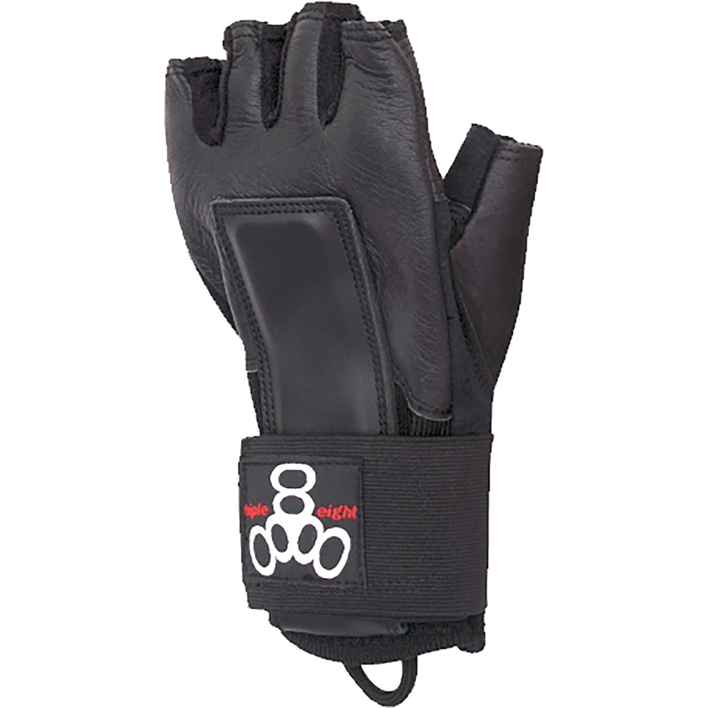 Triple Eight Hired Hands Skateboarding Wrist Guard Gloves, X-Large, Black