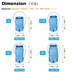 Triwonder 1-1.5-2-3L Bpa Free Hydration Bladder Hydration Pack Water Reservoir For Bicycling Hiking Camping Backpack (1L)
