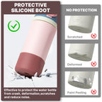 Diumepo Silicone Water Bottle Boot for Owala 14/16oz, Anti-Slip Protective Sleeve Bottom Bumper Protector for Owala Kids 12 oz T