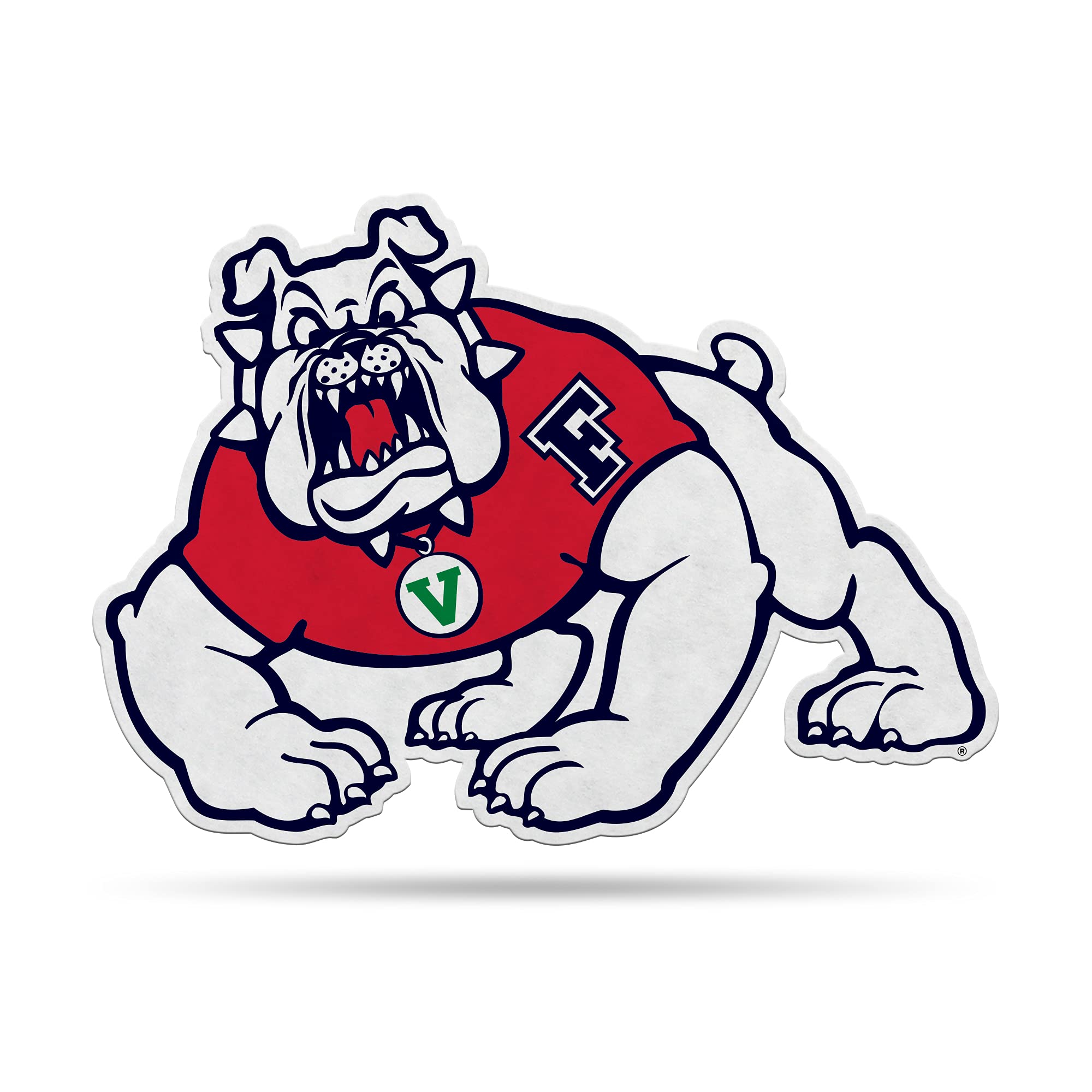 Rico Industries Ncaa Fresno State Bulldogs Mascot Shape Cut Pennant - Home And Living Room D  Cor - Soft Felt Ez To Hang