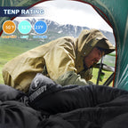Forinbuy Winter Cotton Flannel Double Sleeping Bag,Queen Size Sleeping Bag For Adults, Cold Weather Waterproof 2 Person Sleeping