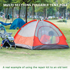 Weanas Tent Poles Replacement, Aluminum Rod Tent Pole Multifunction Lightweight Tent Pole Repair Kit, 7001 Series Aluminum Heate