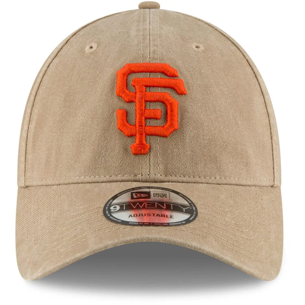 New Era Mlb Khaki Core Classic 9Twenty Adjustable Hat Cap One Size Fits All (San Francisco Giants Khaki)