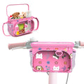 YEEGO DIRECT Kids Bike Basket, Front Handlebar Bag with Multi-Pocket Design, Converts to Detachable Shoulder Bag, Fit Most Child