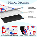 Extra Large Picnic Blanket Waterproof,80X 80Foldable Machine Washable Beach Blanket,Outdoor Blanket For 6-8 Adults,Suitable For