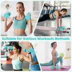 EQUIPRO Adjustable Dumbbell Set, 4 in 1 Weights for Women at Home, Hand Weights Dumbbells for Women, Each 2lb 3lb 4lb 5lb Fast A