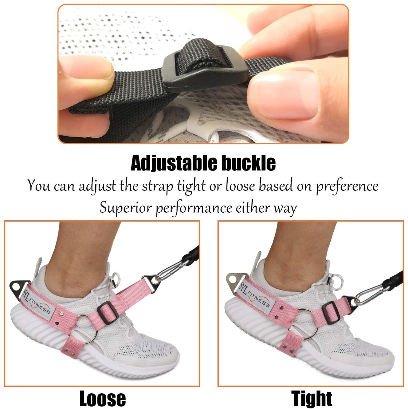 Glute Workout Kickback Strap - Booty Building And Workout Trainer - Home And Gym Leg Resistance Booty Bands For Cable Machines (