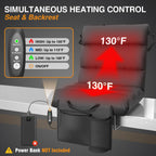 HOPERAN Heated Stadium Seats for Bleachers with Back Support - 3 Levels Bleacher Chairs with Back and Cushion, Wide & Soft Thick