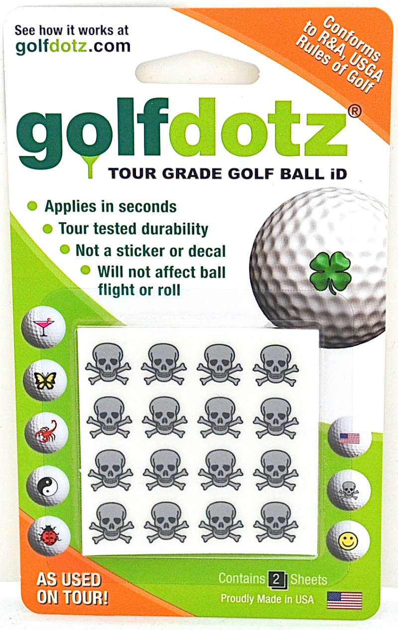 Golfdotz  Skullmania Design  Golf Ball Markers  Golf Accessories  Golf Ball Customizers  32 Count
