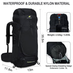 N Nevo Rhino Internal Frame Hiking Backpack 50/60/65/70/80L, Mountain Climbing Camping Backpack Daypack Waterproof Rain Cover