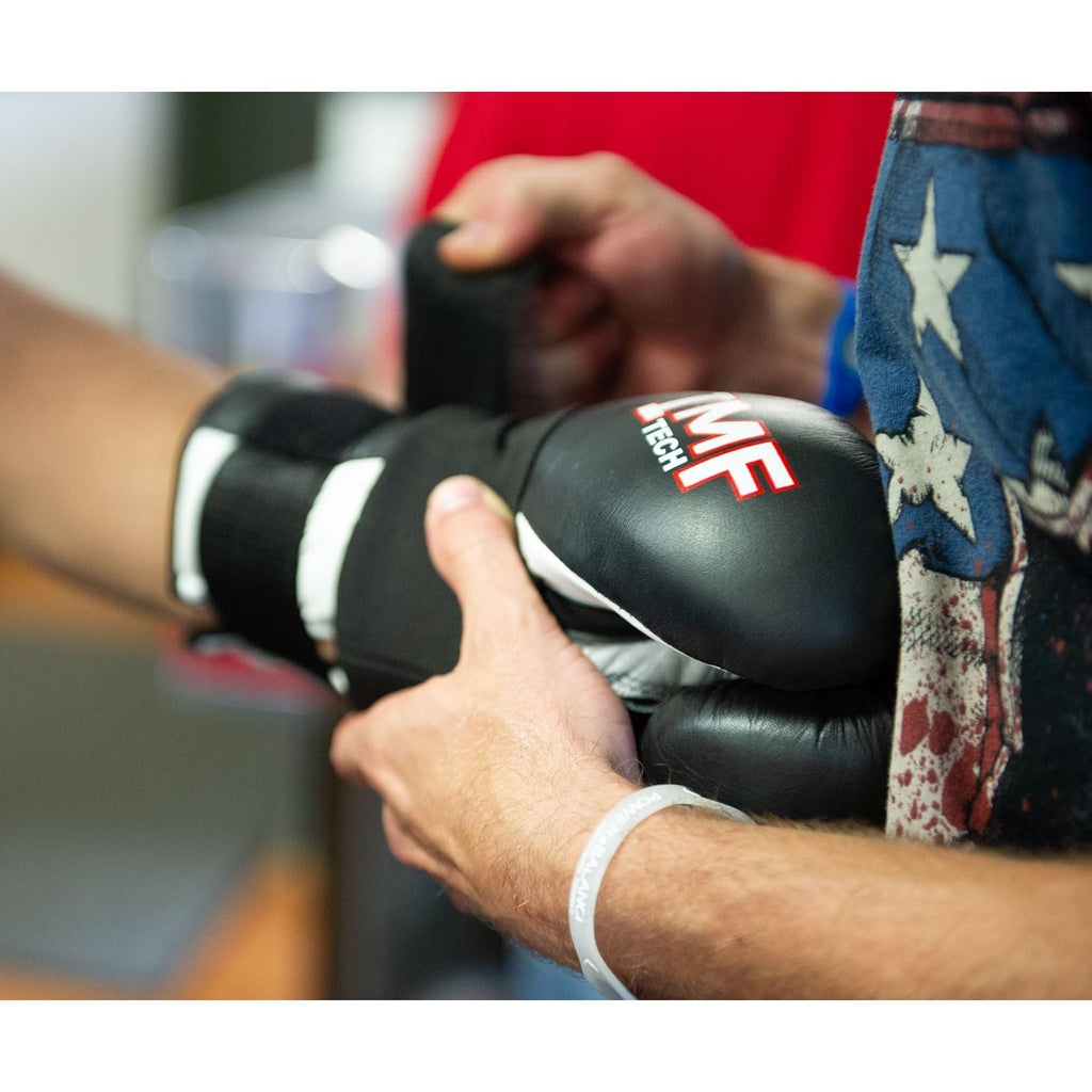 Ringside Imf Tech Sparring Elastic Boxing Gloves (White, 16-Ounce)