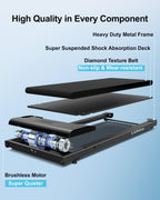 Lichico Walking Pad Under Desk Treadmill, Portable Small Treadmills For Home And Office, 2.5Hp Super Quiet Brushless Motorized W