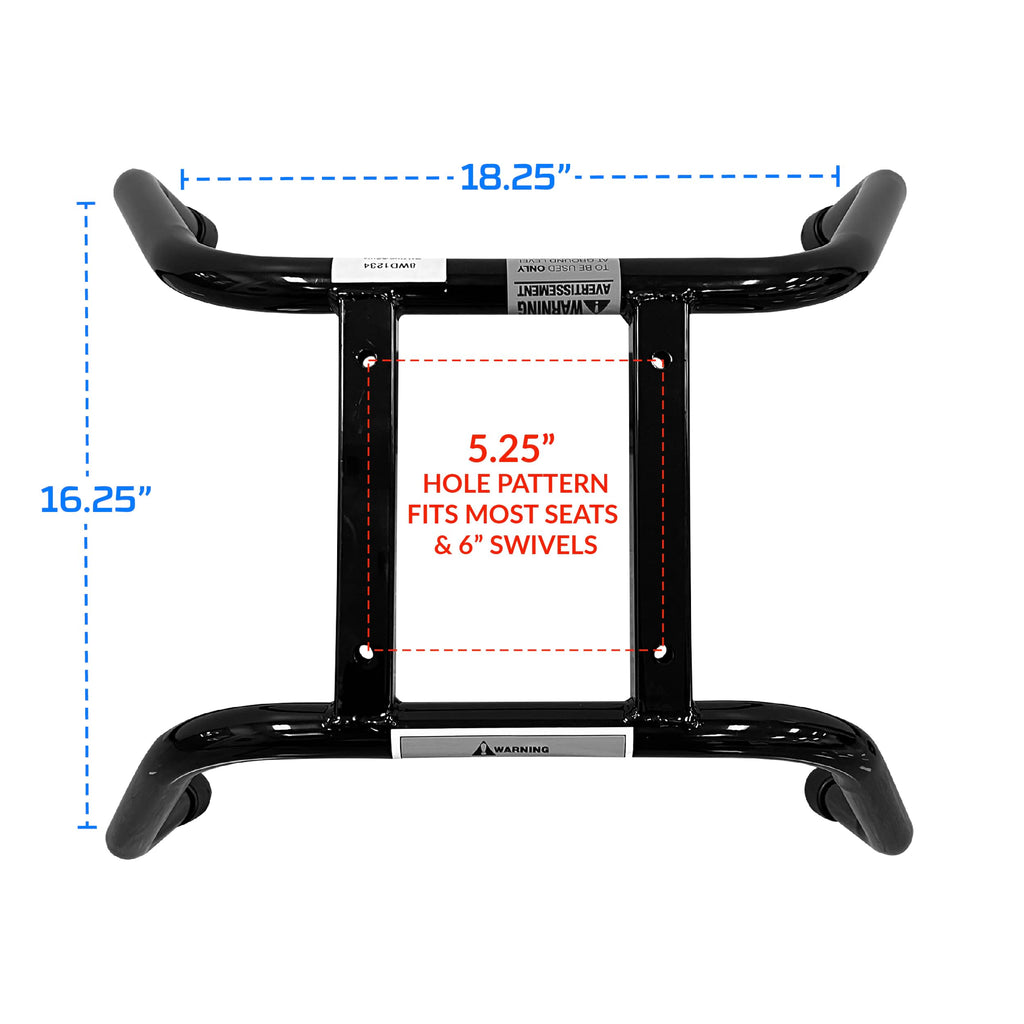 Wise 8Wd1234 Portable Seat Stand For Boat Seats, Black Powder Coat Finish