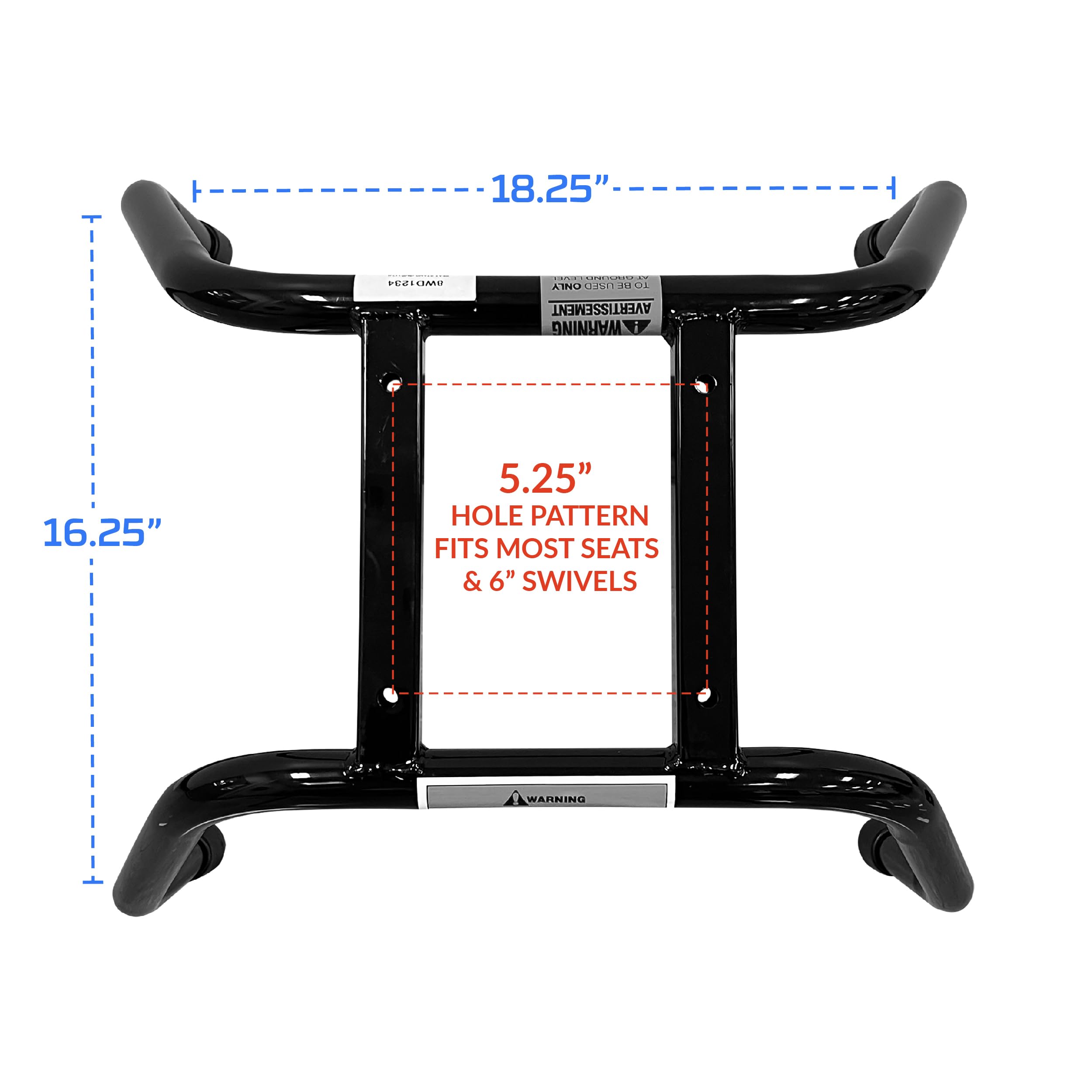 Wise 8Wd1234 Portable Seat Stand For Boat Seats, Black Powder Coat Finish