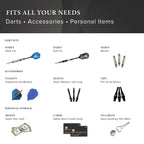Casemaster Warden Dart Case, Blue Zipper