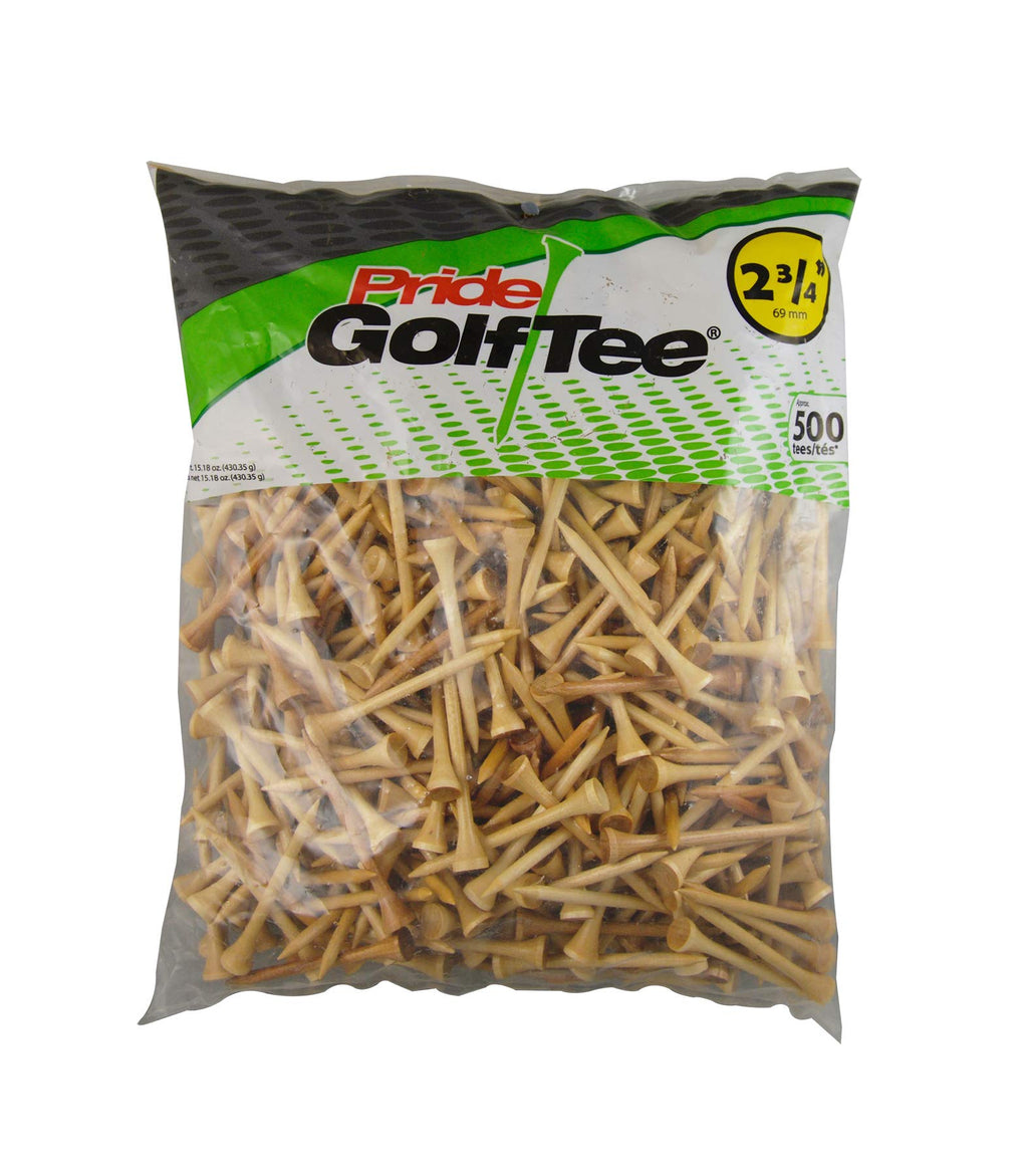 Pride Golf Tee Golf Tees 500 Count Tees, Natural, Count Us