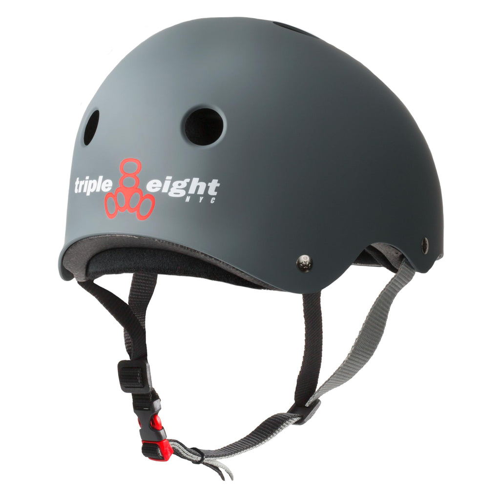 Triple Eight The Certified Sweatsaver Helmet For Skateboarding, Bmx, And Roller Skating, Carbon Rubber, Large/X-Large