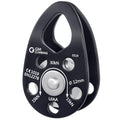 GM CLIMBING Swing Cheek Micro Pulley 30kN Self-lubricating Bushing CE UIAA Certified Black One Unit