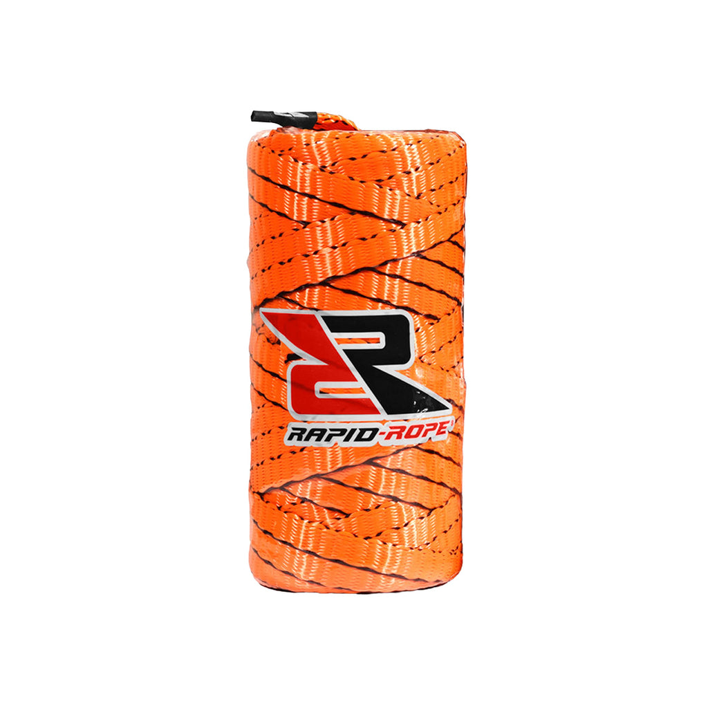 Rapid Rope Refill 120Ft Orange Flat Tactical Paracord | Made In The Usa | 1100Lb Tested Heavy Duty Poly Rope Test Cord | For Hik
