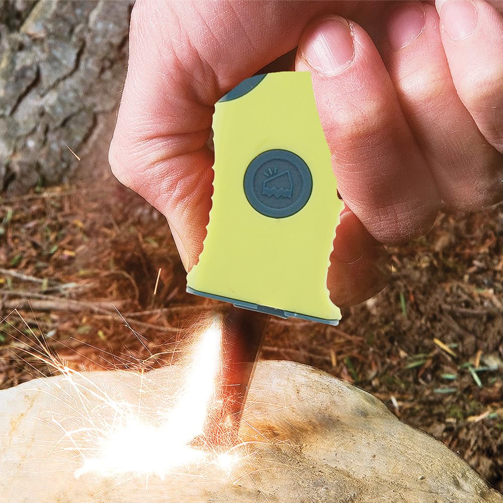 Ust Sparkie Firestarter With Built-In Carbide Striker And Spring Loaded Flint Based Bar Great For Backpacking, Hunting, Camping,