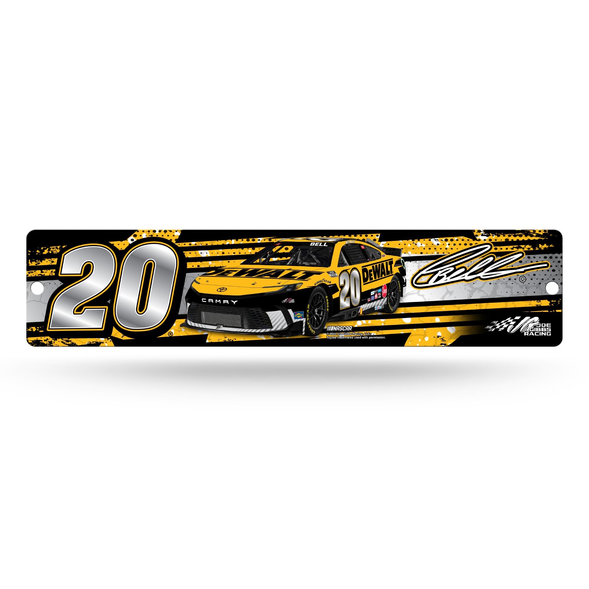 Rico Industries NASCAR Racing Christopher Bell No. 20 Plastic 4 x 16 Street Sign