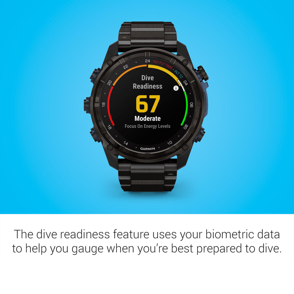 Garmin Descent Mk3I, Dive Computer And Multisport Gps Smartwatch, Air Integration, Black Titanium