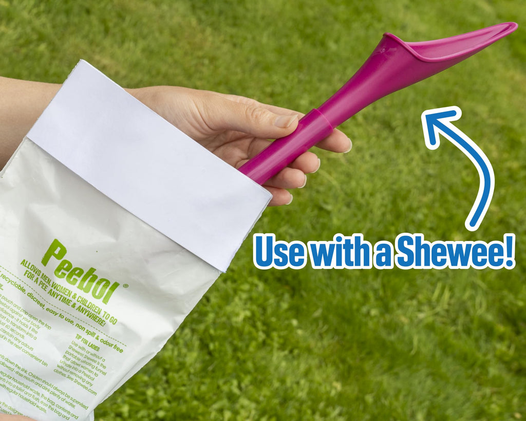 Peebol By Shewee - The Pocket-Sized Toilet - Rapidly Turns 1L Of Urine Into An Odourless, Compostable & Solid Gel. Uk Made, Disp