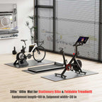 Cycleclub Bike Mat Compatible With Peloton Bike Treadmill Elliptical, 6Mm Thick, Under Exercise Bike Trainer Mat Pad For Station