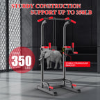 Power Tower Dip Station, Pull Up Bar Station & Multi-Function Gym Equipment For Home Strength Training Adujustable Height Up To