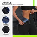 Huiming Sauna Sweat Shorts For Women High Waisted Thermo Waist Trainer Slimming Leggings Pants Body Shaper (Small/Medium)
