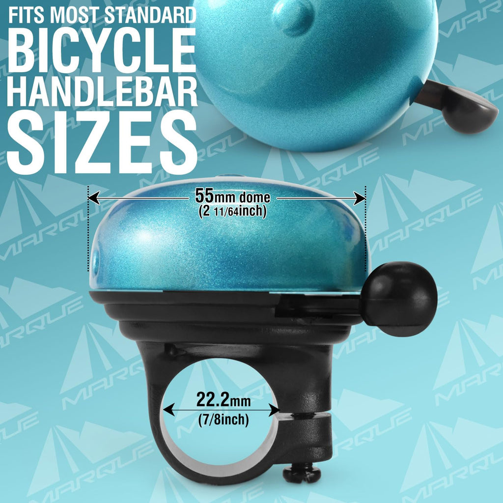 Marque Bike Bell For Adults & Kids - Nice, Loud, Crisp Ding Sound Bicycle Bell - Must Have Bicycle Accessories For Mountain Mtb,