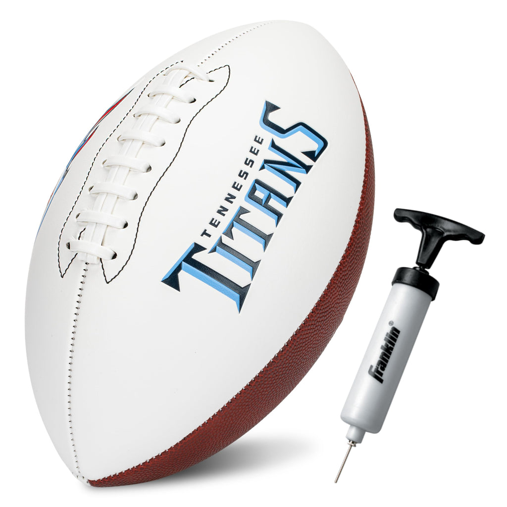Franklin Sports Nfl Tennesseee Titans Autograph Football - Official Size White Panel Souvenir Football For Autographs + Signatur
