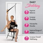 Stretching Strap With Door Anchor - Stretching Equipment To Improve Legs Flexibility - Splits Trainer For Home Ideal In Ballet,