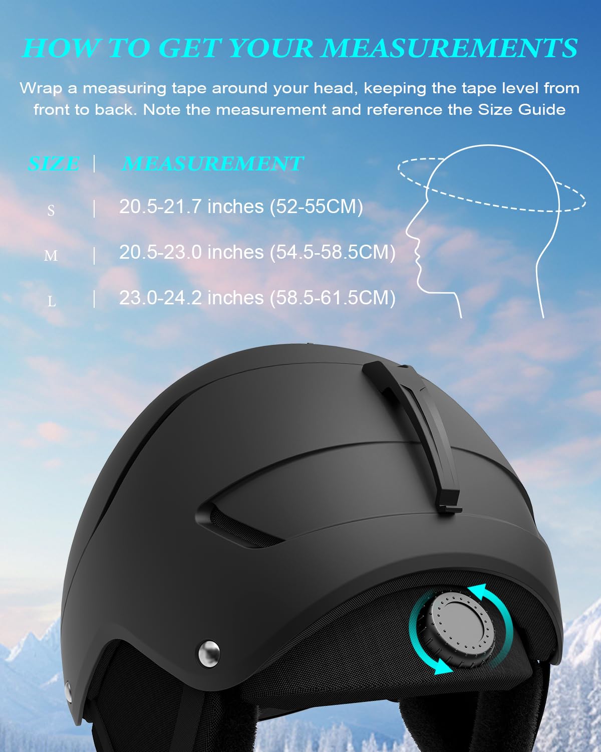 RIOROO Ski Helmet for Women Men, Safety Certified Snowboard Helmet with Shockproof ABS Hard Shell for Adults & Youth