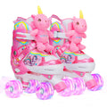 Unicorn Doll Kids Toddler Roller Skates for Girls,WESKIFAN Quad Skating Shoes With Shiny Light up Wheels&Adjustable Sizes Beginn