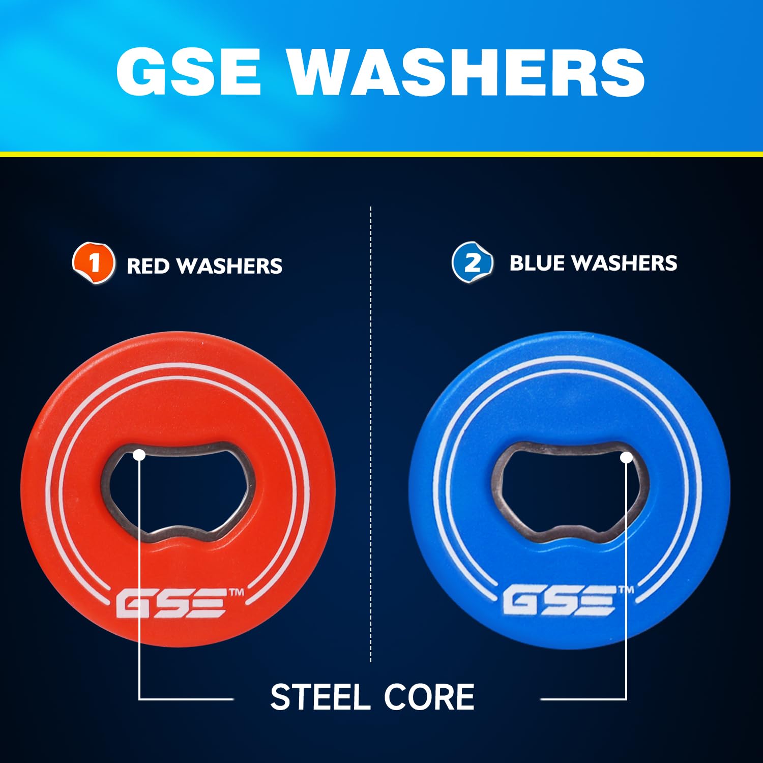Set Of 8 Replacement Washers With Bottle Opener For Washer Toss Game