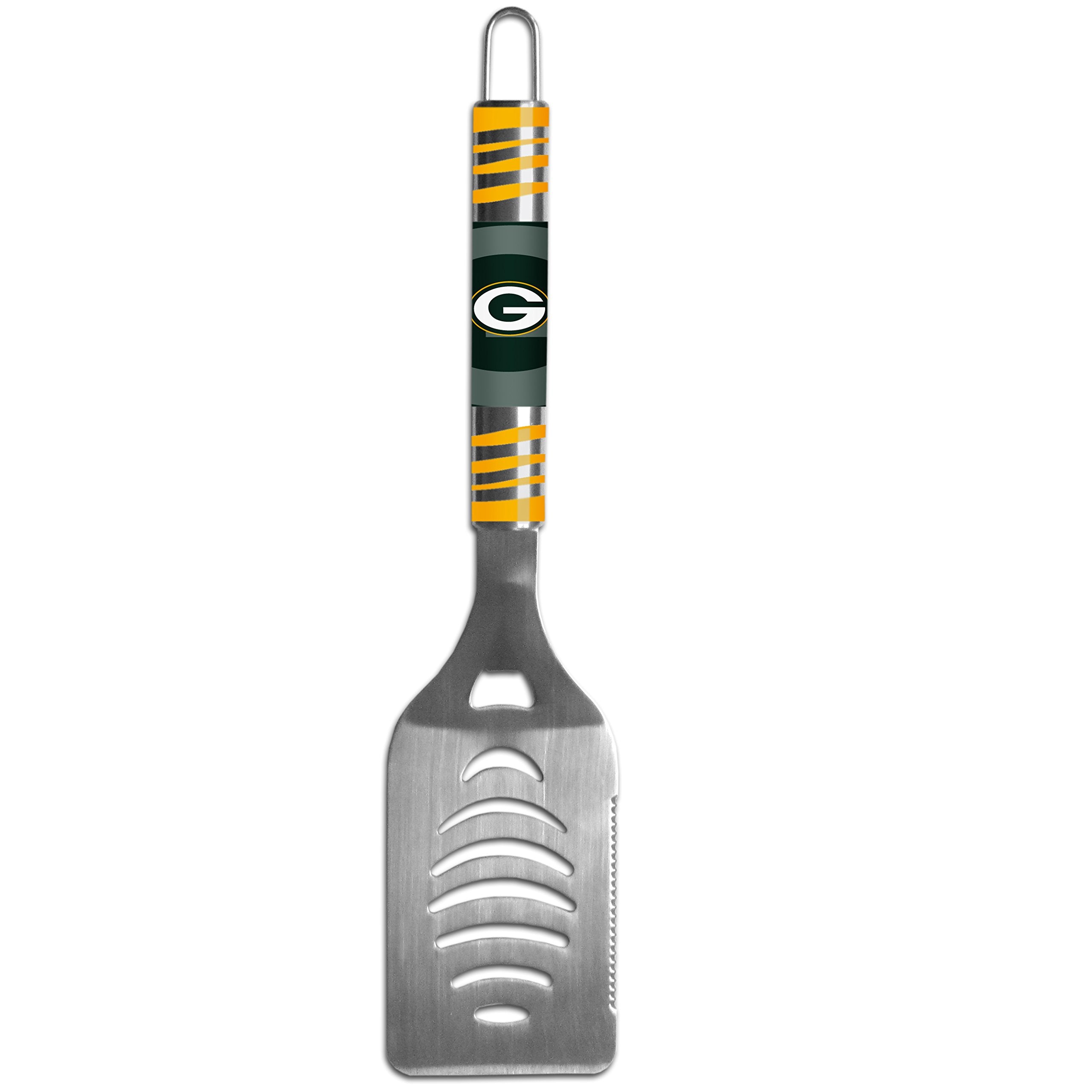 NFL Green Bay Packers Stainless Steel Tailgater Spatula with Color Handle, Silver