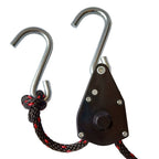 Sentry Ratchet Kayak And Canoe Bow And Stern Tie Downs 1/4'' Grow Light Heavy Duty Adjustable Rope Hanger (2-Pack)