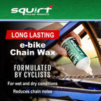 Squirt E-Bike Chain Wax With High-Pressure Additives For E-Bikes - Ebike Chain Lubricant For Wet & Dry Conditions - E Bike Chain