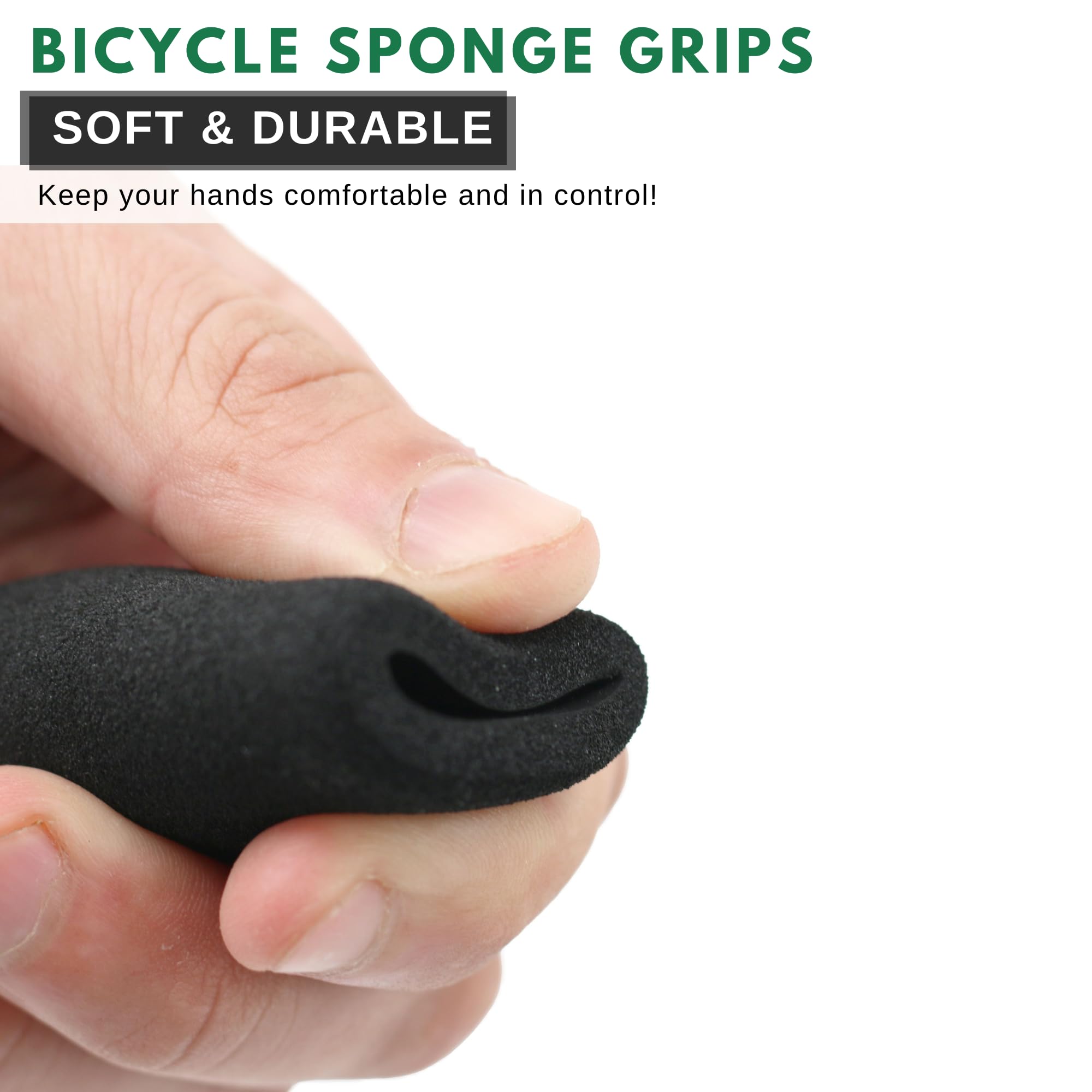 Ultracycle'S Cruiser & Road Foam Grips - Soft And Cushy Design, High-Density Foam Rubber, 4-Piece Kit, 8.5 Inches - Ultimate Com