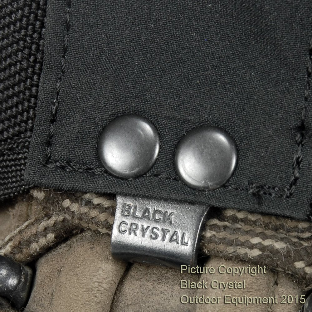 Black Crystal Hiking Ski Snow Gaiters Waterproof Breathable Nylon Women'S Black Size Medium