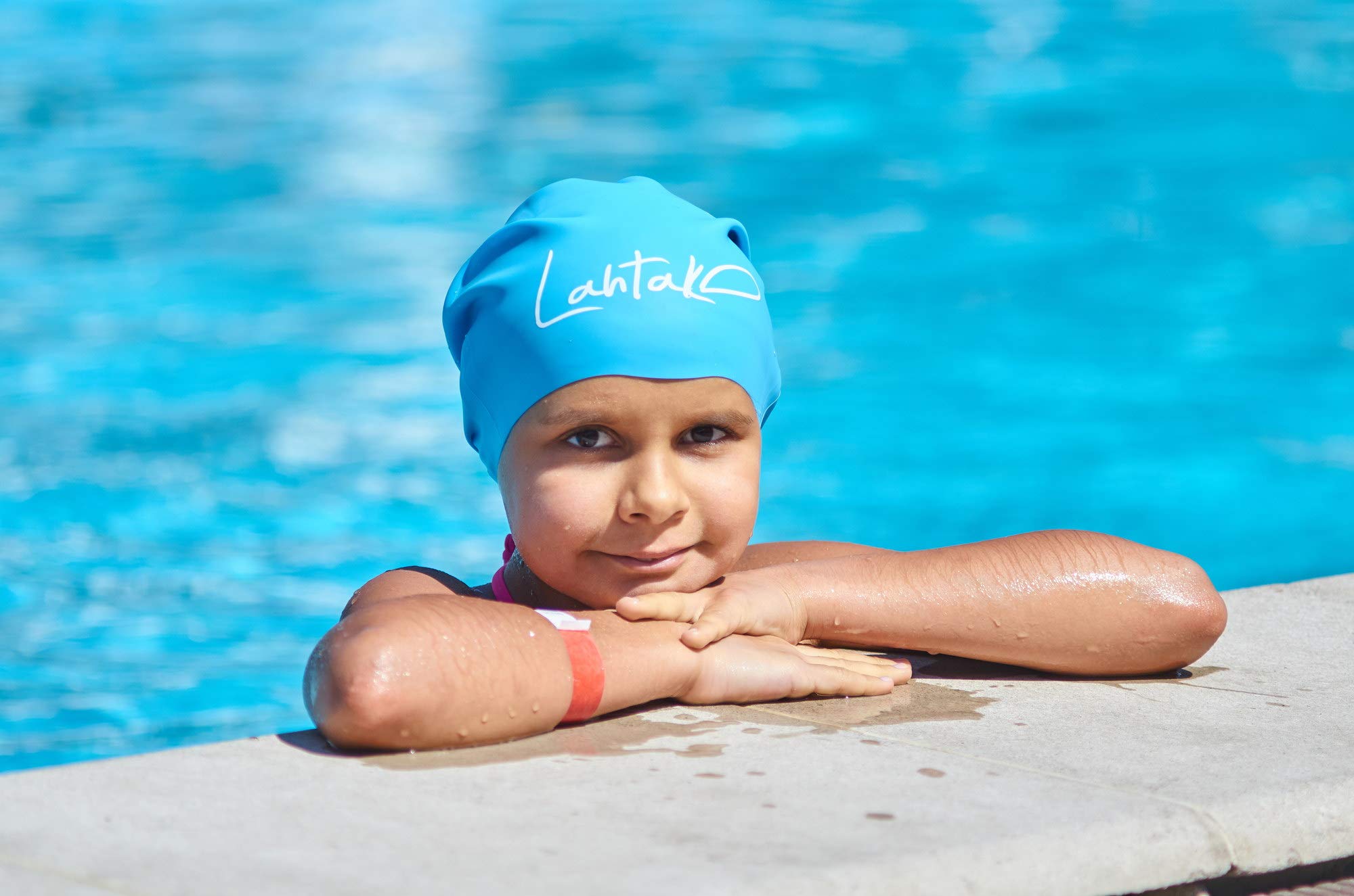 Swim Caps For Long Hair Kids - Swimming Cap For Girls Boys Kids Teens With Long Curly Hair Braids Dreadlocks - 100% Silicone Hyp