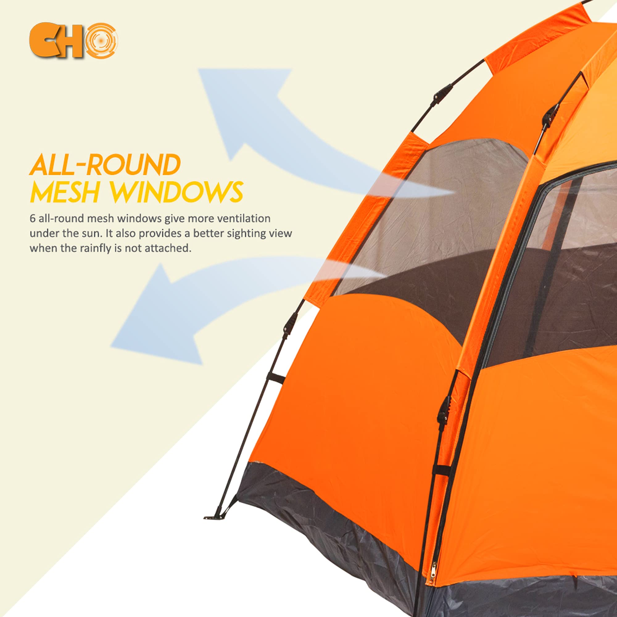 Instant Pop Up Tent Family Camping Tent Portable Light Weight Tents Automatic Easy Setup Tent Waterproof Windproof Backpack Tent